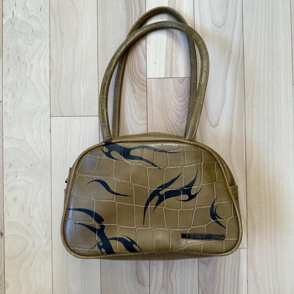 Vintage Y2K Point Zero Bowling Bag – Croc Embossed Pleather - Picture 2 of 8